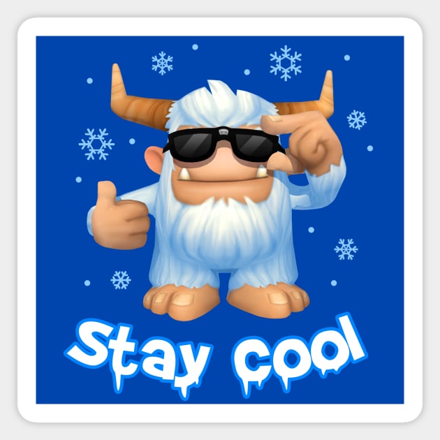 Beach Buggy Yeti "Stay Cool" Sticker by Vector Unit